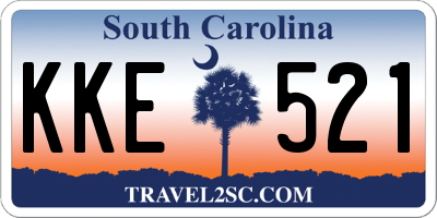 SC license plate KKE521