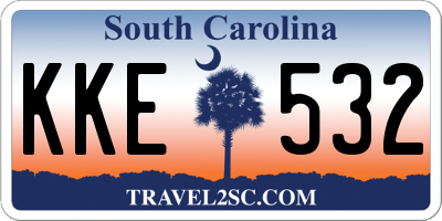SC license plate KKE532