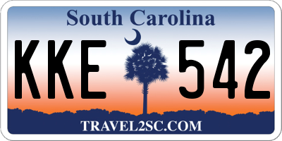 SC license plate KKE542
