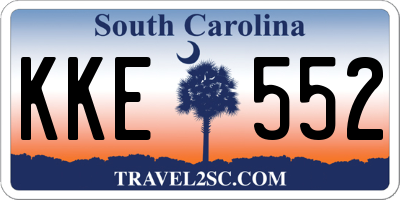 SC license plate KKE552