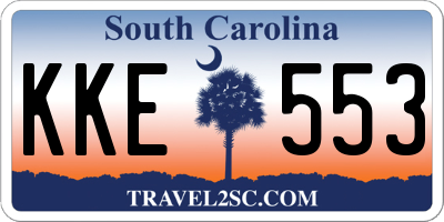 SC license plate KKE553