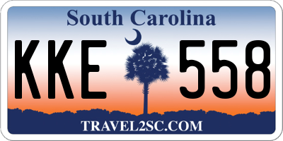 SC license plate KKE558