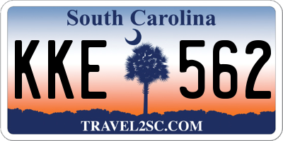 SC license plate KKE562