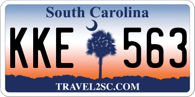 SC license plate KKE563