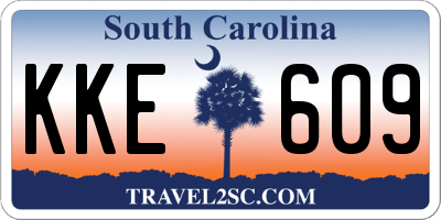 SC license plate KKE609