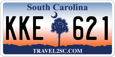 SC license plate KKE621