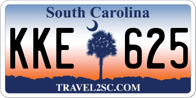 SC license plate KKE625