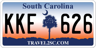 SC license plate KKE626