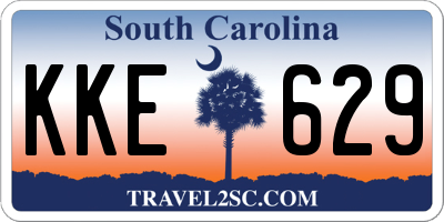 SC license plate KKE629