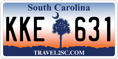 SC license plate KKE631
