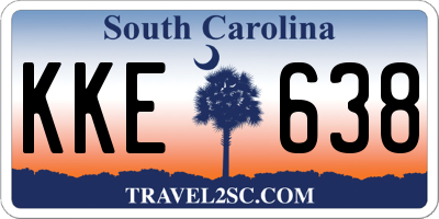 SC license plate KKE638