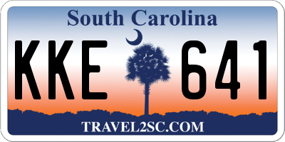 SC license plate KKE641