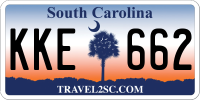 SC license plate KKE662