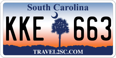 SC license plate KKE663