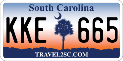 SC license plate KKE665