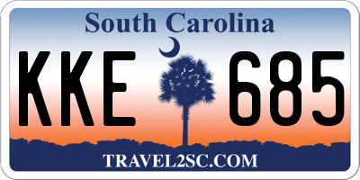 SC license plate KKE685