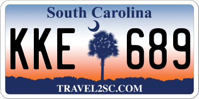 SC license plate KKE689