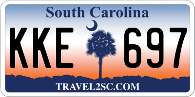 SC license plate KKE697