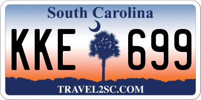 SC license plate KKE699