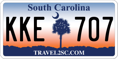 SC license plate KKE707