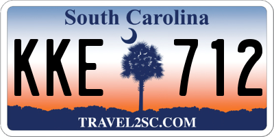 SC license plate KKE712