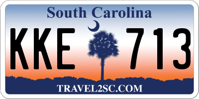 SC license plate KKE713