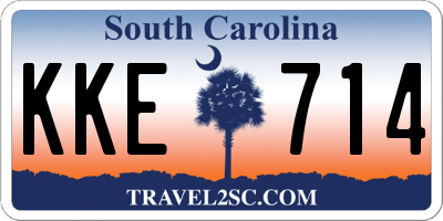 SC license plate KKE714
