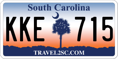 SC license plate KKE715