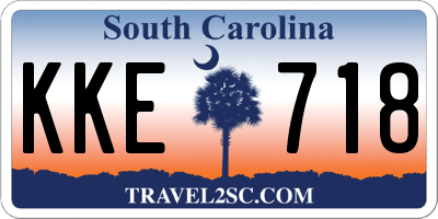 SC license plate KKE718