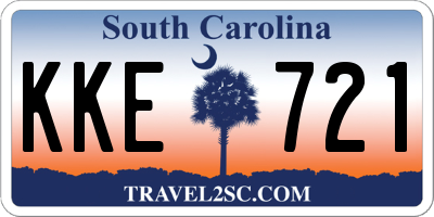 SC license plate KKE721
