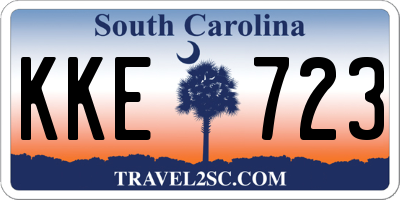 SC license plate KKE723