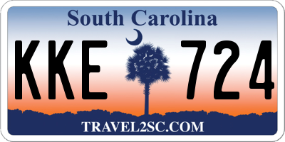SC license plate KKE724