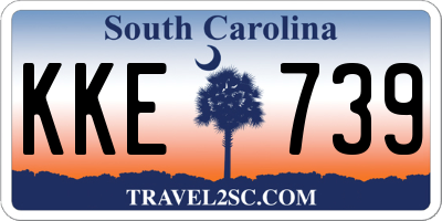 SC license plate KKE739