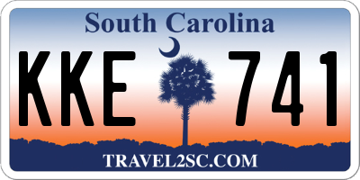 SC license plate KKE741