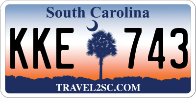 SC license plate KKE743