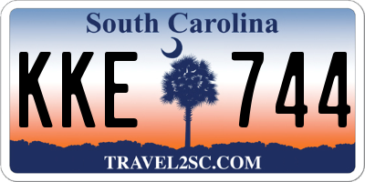 SC license plate KKE744