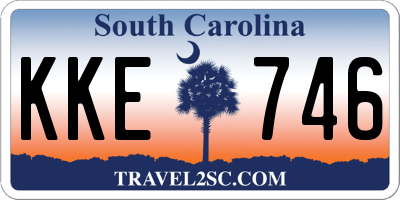 SC license plate KKE746