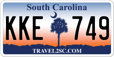 SC license plate KKE749