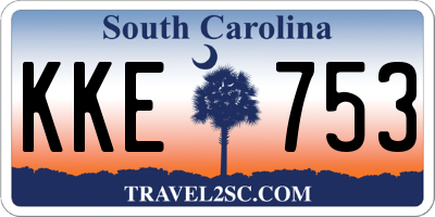 SC license plate KKE753