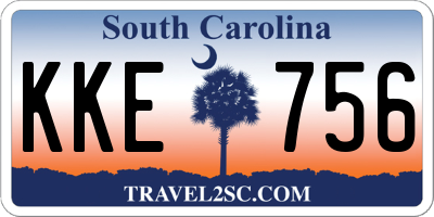 SC license plate KKE756