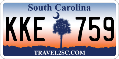 SC license plate KKE759