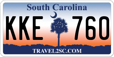 SC license plate KKE760