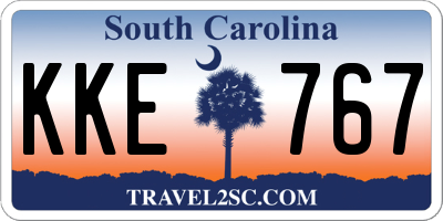 SC license plate KKE767