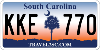 SC license plate KKE770