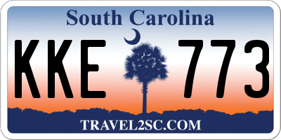 SC license plate KKE773