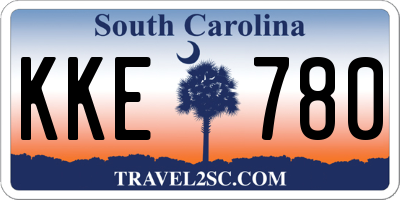 SC license plate KKE780