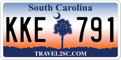 SC license plate KKE791