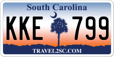 SC license plate KKE799