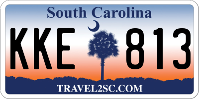 SC license plate KKE813