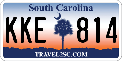 SC license plate KKE814